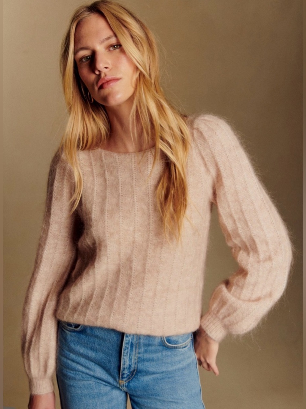 SÉZANE…Aretha jumper…mottled beige…size S…EUC